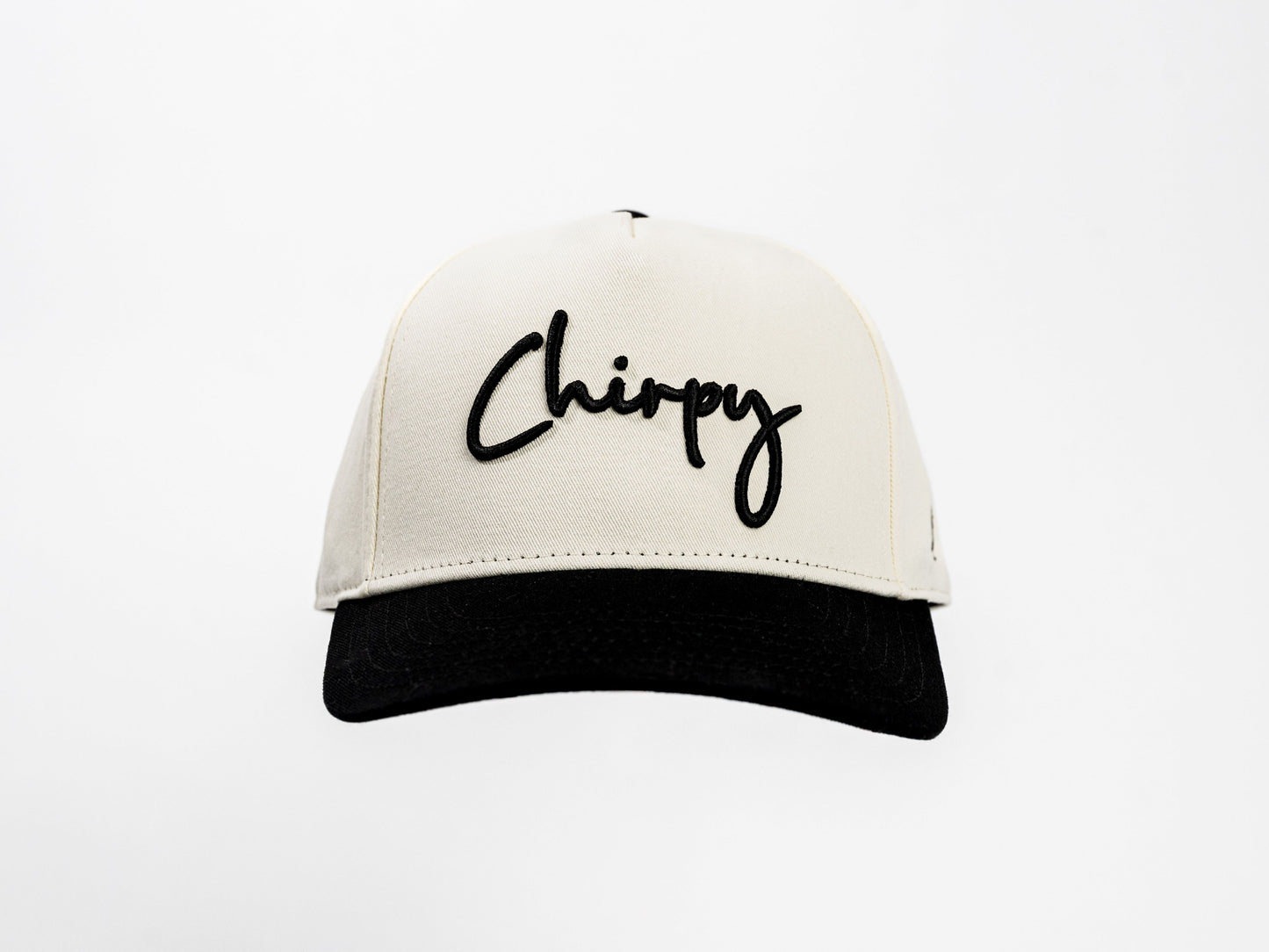 "Chirpy" Script Cream/Black