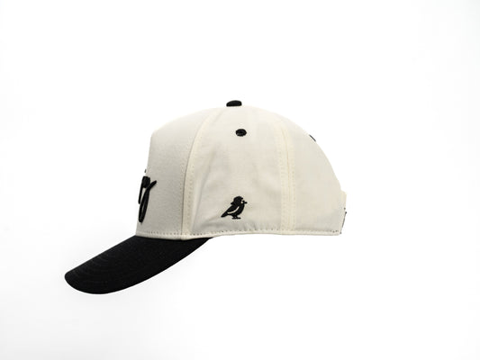 "Chirpy" Script Cream/Black