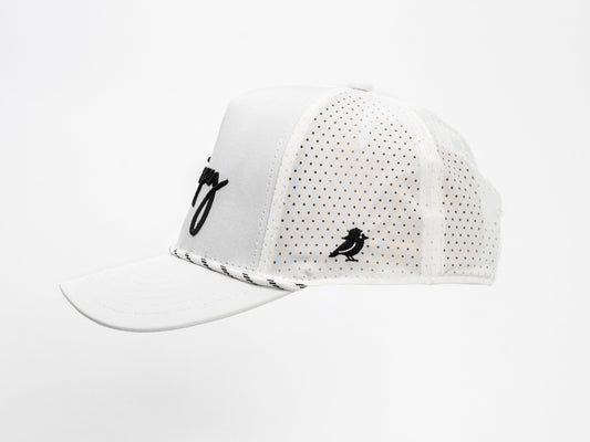 "Chirpy" Script Sports Performance White